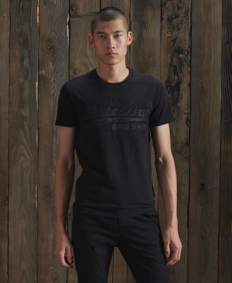 SUPERDRY VINTAGE LOGO EMBROIDERYROIDERY T-SHIRT - เสื้อยืด สำหรับผู้ชาย สี Black