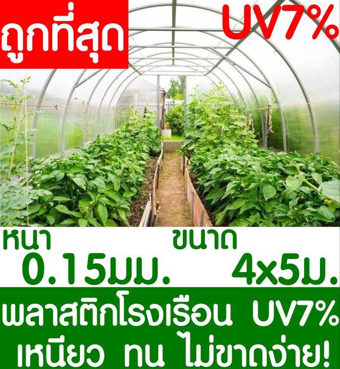 พลาสติกคลุมโรงเรือน-สีใส-ขนาด-4x5เมตร-หนา150ไมครอน-uv7-โรงเรือน-greenhouse-โรงเรือนเพาะชำ-พลาสติกโรงเรือน-โรงเรือนปลูกผัก-ปลูกผัก-ออแกนิค