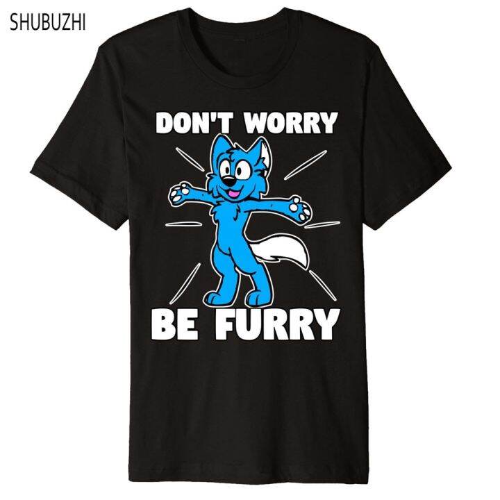 ราคาระเบิดเสื้อยืดลําลอง-ผ้าฝ้าย-100-พิมพ์ลายสุนัขจิ้งจอก-dont-worry-be-furry-fox-ของขวัญวันพ่อ-สําหรับผู้ชายs-3xl