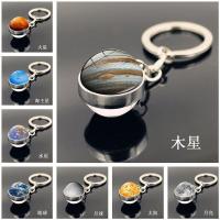 ™ HelloToU eight planets moon the galaxy star crystal key chain pendant