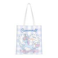 Cinnamoroll กระเป๋า Tas Jinjing Kanvas น่ารักถุงผ้าฝ้ายชอปปิ้ง,กระเป๋าชายหาด,Kado Ulang Tahun | ถุงช้อปปิ้งนำมาใช้ใหม่ในครัว