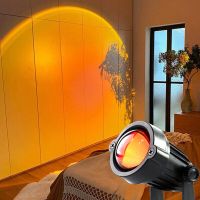 Usb Rainbow Sunset Projection Lamp LED Atmosphere Night Light Home Coffee Bar Indoor Projector Lamps Outdoor Decorative Lights Night Lights