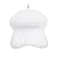 Head Neck Thick Soft Ergonomic Shoulder Support Non Slip For Bathtub Spa 6 Suction Cups 3D Air Mesh Home With Hook Bath Pillow