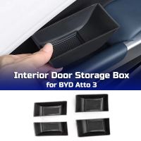 Interior Car Door Handle Storage Box For BYD Atto 3 Yuan Plus 2022 2023 Door Panel Armrest Organizer Cover Car Essories