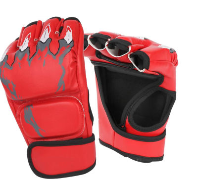 Gym Gloves New Grappling MMA Gloves PU Punching Bag Boxing Gloves Top Quality PU Leather MMA Half Fighting Competition Gloves