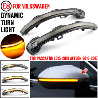 สำหรับ VW P Assat B8 Arteon 2015 2016 2017 2018 2019แบบไดนามิก LED เลี้ยวไฟกระจกมองข้างตัวบ่งชี้ลำดับไฟกระพริบ