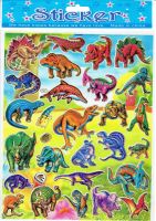 สติกเกอร์ไดโนเสาร์ Dinosau สติกเกอสีสันสดใส สำหรับเด็ก DIY พัฒนากล้ามเนื้อ สำหรับติดพื้นผิวที่ต้องการ ขนาด25X20cm A516