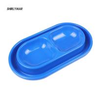 ஐSr Puppy Dog Cat Food Water Dish No Slip Feeder Double Dispenser Bowl