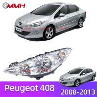 Peugeot 308 408 2008-2013  ไฟหน้าสำหรับ ไฟหน้า โคมไฟหน้า ไฟหน้า​โปรเจค​เตอร์​ โคมไฟหรถยนต์ เลนส์กระจก headlamp headlight front light lens