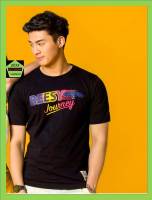 เสื้อคอกลมชาย  หญิง  แบรนด์ Beesy  รุ่น Candy bee สีดำ