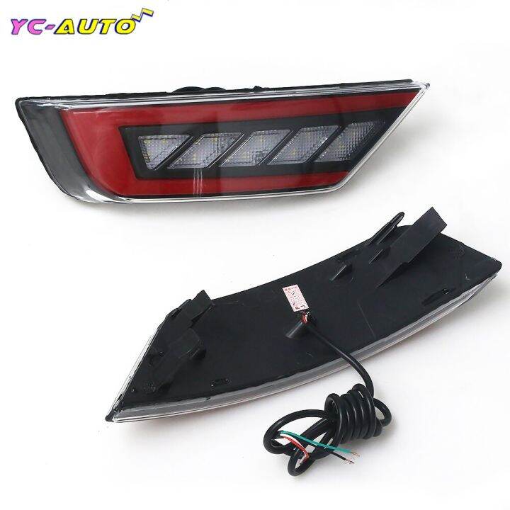 Car LED Rear Bumper Reflector Tail Brake Lights Turn Signal Backup