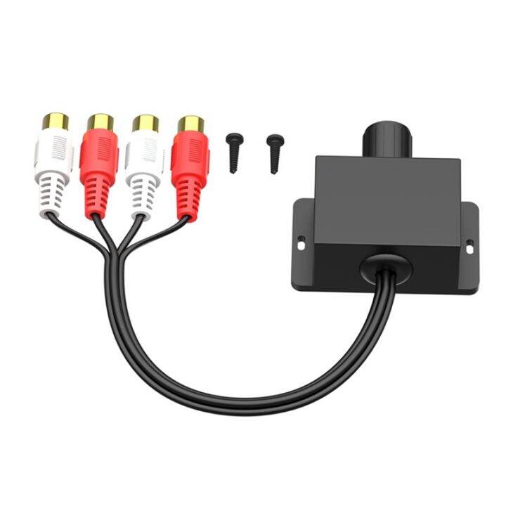 Car Audio Amplifier Bass Level Remote Volume Control Knob 2RCA Male and
