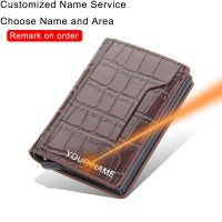 「Layor wallet」กระเป๋าสตางค์หนังจระเข้สำหรับผู้ชาย,กระเป๋าผู้ถือบัตร Rfid หนังจระเข้กระเป๋าสตางค์ใบเล็กของผู้ชายกระเป๋าสตางค์สั้นบางกระเป๋าใส่เงิน