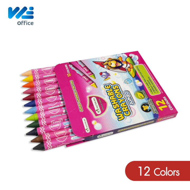 master-art-มาสเตอร์อาร์ท-สีเทียนแบบล้างออกได้-washable-crayons-ขนาด-jumbo-12-สี-และ-24-สี