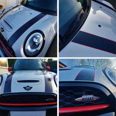 Auto decal Hood สติกเกอร์รอยขีดข่วนฝาครอบเครื่องยนต์รถไวนิลลายสำหรับ MINI COOPER F56 R56 R56 R60 F55 F54รถจัดแต่งทรงผมตกแต่ง.