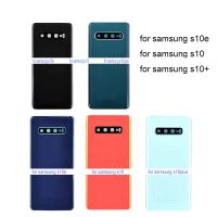 【✔In stock】 jiejiu65879742 กระจกด้านหลังสำหรับ Samsung Galaxy S10 S10บวก S10 S10e แผงปลอกหุ้มช่องหลังพร้อมกรอบเลนส์กระจกกล้องถ่ายรูป