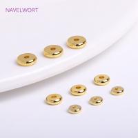 【YF】◄  Round Spacer Beads Jewelry Making SuppliesBrass Flat Loose Necklace Accessories Wholesale