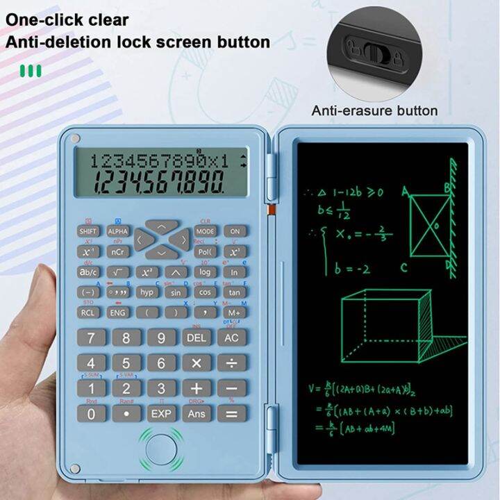 scientific-calculators-12-digit-lcd-display-with-erasable-writing-tablet-foldable-for-home-school-meeting-and-study