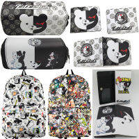 Danganronpa: เคสดินสอลายการ์ตูนแฮปปี้ Havocs สำหรับเด็กหญิงเด็กชายกระเป๋าสตางค์รอบๆอะนิเมะ PU กระเป๋าเงินใส่เหรียญทรงสั้นหนังคลิปเงินกระเป๋าใส่บัตร0000