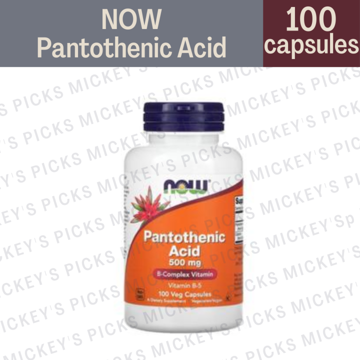 Now, Pantothenic Acid, 500 mg, 100 Veg Capsules Lazada PH