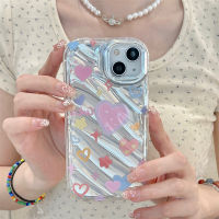 เคสสำหรับ Vivo Y36 V27 5G V27E V25PRO T1 5G V23 5G V23E 5G V21 5G V20PRO V15 Y16 4G Y15A Y15S Y20 Y20i Y20s Y12a Y12s Y20SG Y11 Y12 Y15 Y17 Y52 5G Y72 5G การ์ตูนน่ารักเต็มหน้าจอรักเลเซอร์โปร่งใสป้องกันการหล่นเคสโทรศัพท์