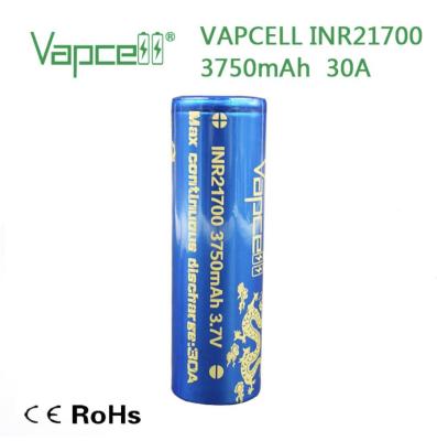 ถ่านชาร์จ Vapcell INR21700 3750mAh 30A ของแท้ 1 ก้อน