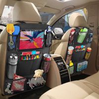 Car Backseat Organizer with Touch Screen Storage Pockets Cover Car Seat Back Protectors for Tesla Kids Travel Car Accessories