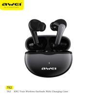 Awei T62 ไมค์ 4 ตัว คุยเสียงดัง ฟังชัด 4 Mic ENC Earphones Bluetooth 5.3 Earbuds TWS Wireless Earbuds Headphones HiFi Music Sports Waterproof ENC Headset