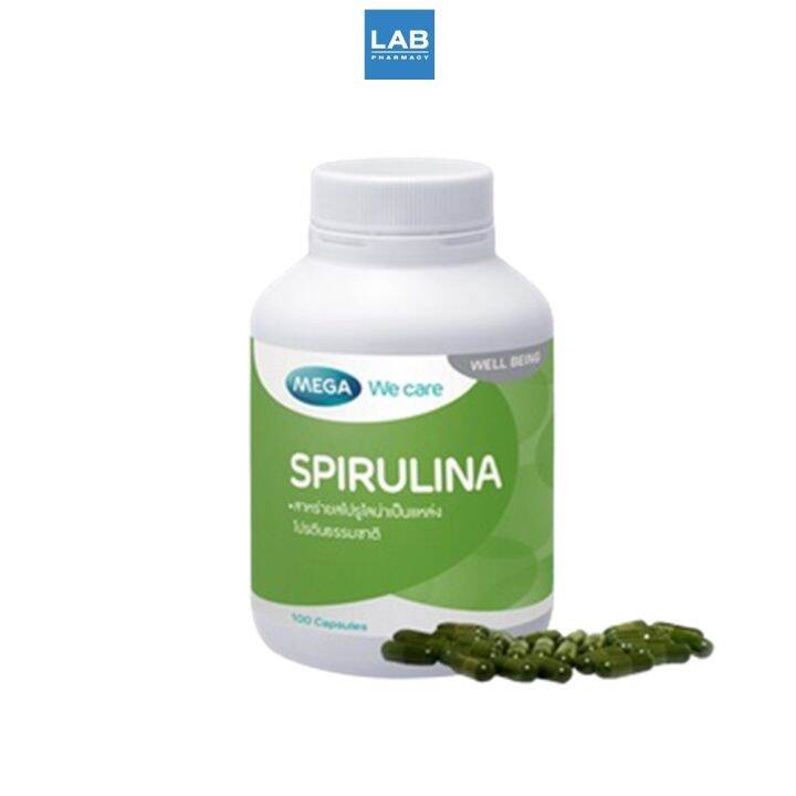 mega-we-care-spirulina-500mg-100-capsules-เมก้า-วี-แคร์-สาหร่ายสไปรูลิน่า-500-มิลลิกรัม-ขนาด-100-เม็ด