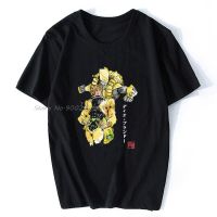 Printed Camiseta Yellow Jojos Bizarre Adventure Za Warudo Sumie Mens T-Shirt New Cotton Women Tshirt Anime Tees Tops Harajuku 4XL 5XL 6XL