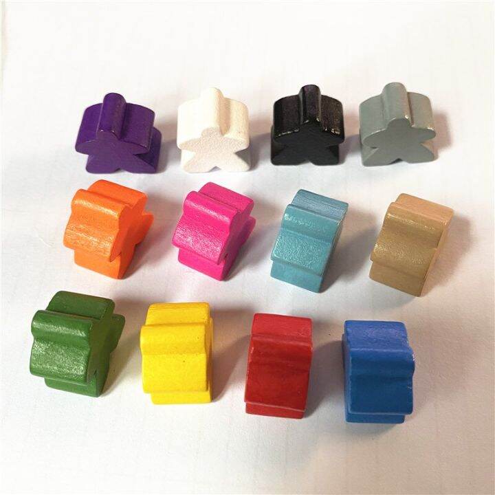 12ชิ้นชิ้นชิ้นหมากันชนทำจากไม้12สีขนาดมาตรฐาน16มม-อุปกรณ์เสริมเกมกระดาน