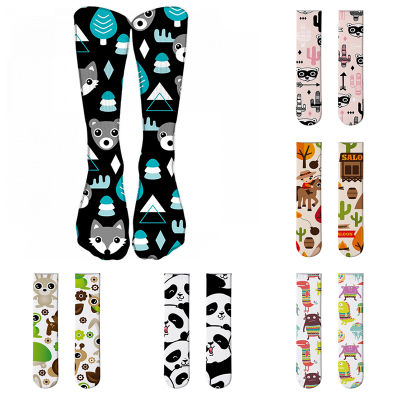 3D Cartoon Animals Sports Long Socks For Unisex Cute Funny Bear Cotton Thigh High Socks Outdoor Cycling Running Fitness Socks