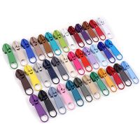 10/20pcs/Lot Zinc Alloy Colorful Zipper Slider For 5# Nylon Zipper  Metal Zipper Puller Head For Sewing Bags DIY Home Textile Door Hardware Locks Fabr