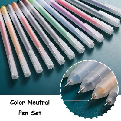 BQGBG63511 12ชิ้น/ชุดสีลูกอมกราฟฟิตีวาดด้วยตาเครื่องเขียนเป็นกลางสร้างสรรค์ปากกาไฮไลต์แค้วหน้า SET Pulpen จุดสำคัญปากกาสี