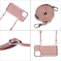 หนัง Lanyard กระเป๋าสตางค์เคสศัพท์สำหรับ 14 12 13 11 Pro Max Mini XR XS XSMAX X 8 7 Apple Card Insertion