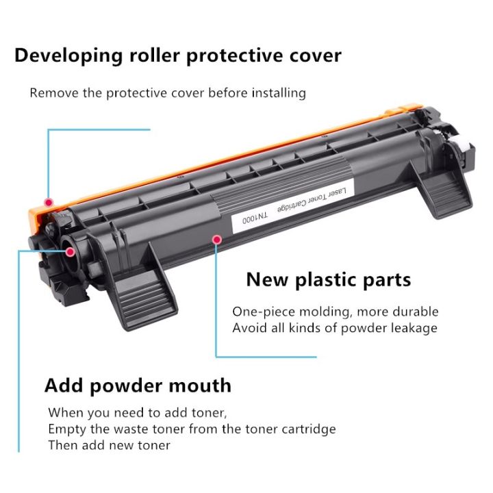 2PK TN1000 Toner Cartridge for Brother TN-1000 TN1060 TN-1050 TN1070 TN1075