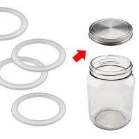 【LZ】 Rodada Mason Jar Lids Leak Proof tampa de armazenamento hermético boca larga garrafas de vidro reutilizáveis portátil Silicone Seal Anéis 10pcs