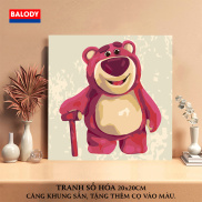 Lotso 20x20cm balody bear paint by numbers oil painting by numbers frame