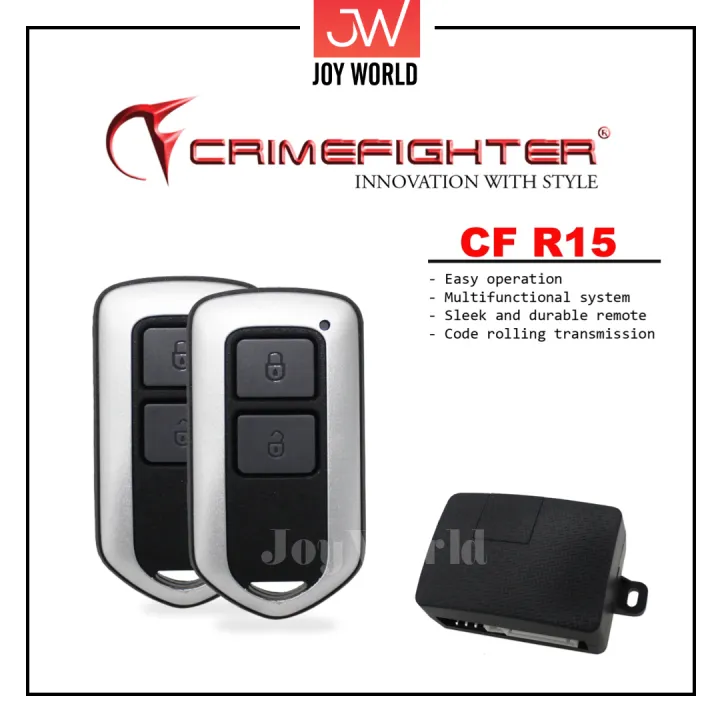 CRIMEFIGHTER CFR15 Universal Basic Keyless Entry 1 Way Car Alarm