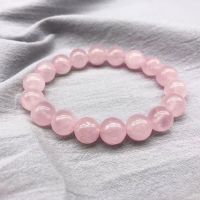 [Shidai] Natural Pink Rose Pink Crystal Quartz Hand Jelly Pink Crystal Chain Jewelry Couple Gift Female Hand String UTI3 B0WA