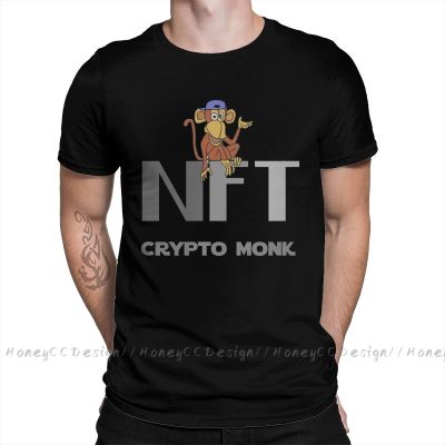 Shirt Men Clothing Ntf T-Shirt Crypto Monk Pun Monkey Fashion Unisex Short Sleeve Tshirt Loose