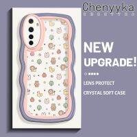 เคส Chenyyyka สำหรับ Realme 6 6S Narzo เคสการ์ตูนสัตว์น้อยผลไม้ดีไซน์ใหม่ขอบคลื่นนุ่มเคสมือถือกันกระแทกแบบใสโปร่งใสลายกล้องถ่ายรูปเรียบง่ายอ่อนโยนฝาครอบป้องกัน