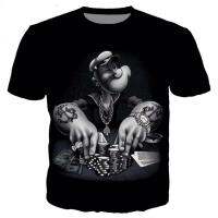 2023 NewNew คลาสสิก Popeye Series T เสื้อผู้ชายผู้หญิง3D พิมพ์ Novelty แฟชั่น Tshirt Hip Hop Streetwear ลำลองฤดูร้อน Tops