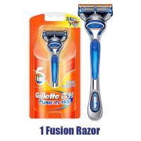 Gillette ฟิวชั่นแบบดั้งเดิม5ใบมีดโกนสำหรับฟิวชั่นมีดโกนที่จับตลับทดแทนโกนหนวดสำหรับผู้ชาย