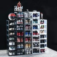 (cerci household goods) Jellymagnetic Cover Sneaker FootballShoebox Flap High TopsShoes Container Display Case