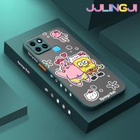 Jlingji เคสสำหรับ Infinix Smart 6 HD Smart 6 Plus,เคสการ์ตูนน่ารักลาย Spongebob บางขอบสี่เหลี่ยมด้านข้างดีไซน์ใหม่กันกระแทกเคสมือถือแข็งมีน้ำค้างแข็งโปร่งใสปลอกซิลิโคนคลุมทั้งหมดกล้องป้องกัน Softcase