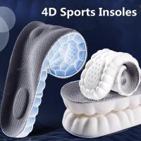 4D Sports Shoes Insoles Super Soft Running Insole for Feet Shock Absorption Baskets Shoe Sole Arch Support Orthopedic Inserts Shoes Accessories