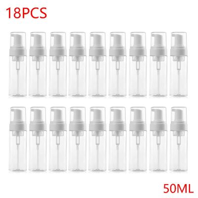 202118 Pack 50 M L Foam Dispenser Bottle Plastic BPA Free Refillable Mini Foaming Soap Dispenser Pump Bottles -for Travel Hand Soap