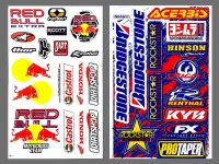 สติ๊กเกอร์แต่งรถ BRIDGESTONE ROCKSTAR Yoshimura PROTAPER (สีฟ้า) RED BULL Castrol HONDA DIRTSHOP มอเตอร์ไซค์ สติ๊กเกอร์ติดกระจก แต่งรถรถยนต์ ติดหมวกกันน็อค จำนวน 2 แผ่น