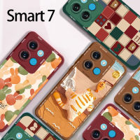 Infinix Smart 7ใหม่ซิลิโคนเคสโทรศัพท์ Ins เลนส์ตรวจจับขั้นสูงออล-In-One แบรนด์ป้องกันการตกการ์ตูนน่ารักสร้างสรรค์น้ำขึ้นน้ำลงเฉพาะกลุ่มคนดังอินเทอร์เน็ตลูกกวาดกระต่ายเคสมือถือลายแมวเคสโทรศัพท์